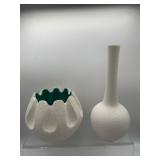 Royal Haeger white pebbled vases