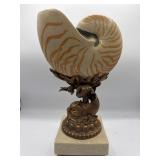 Castilian nautilus shell vase