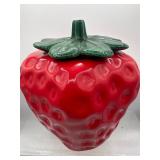Vintage strawberry cookie jar