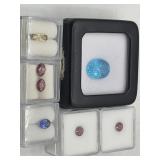 Blue topaz & other gemstones