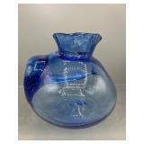 Hand blown art glass vase