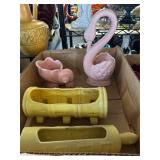 Vintage swan planter & more
