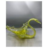Art glass swan