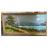 Antique reverse painting