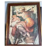 Framed print Michelangelo's fresco Libyan Sibyl