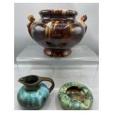 Art glazed pottery planter & more