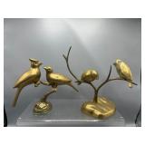Brass bird figurines
