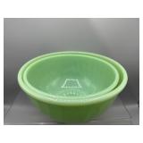 Jadeite green swirl mixing bowls