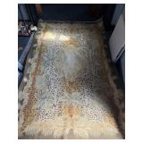 8' 7' x 5' wool cheetah rug