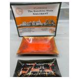 Vintage christmas &other tempered glass trays