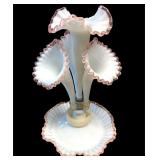 Fenton Rose Crest four-horn epergne