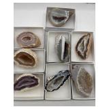 Polished agate geodes