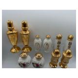 Vintage gold tone salt & pepper & more