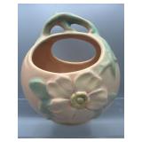 Weller pottery basket vase