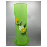 Vintage Confederate glass candle holder