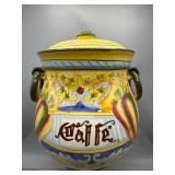 Vintage caffe jar with lid