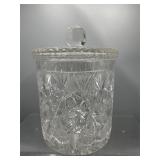 Cut crystal ABP pinwheel biscuit barrel
