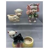 Royal Copley rabbit planter & more