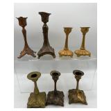 Vintage metal candle holders