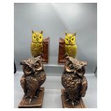 Vintage owl book ends
