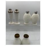 Vintage milk glass hobnail salt & peppers