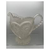 Antique heart  American brilliant pitcher