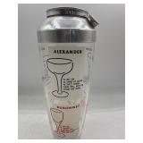Vintage glass cocktail shaker mixer