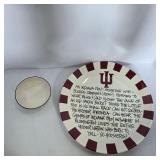 Indiana Hoosiers Platter and Bowl