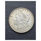 1921 D silver peace dollar