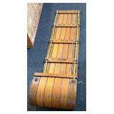 Vintage wooden slat toboggan sled