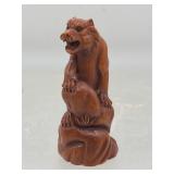 Signed carved 2.5' tiger Netsuke