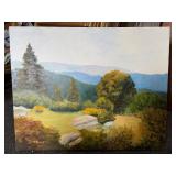 Signed Davis painting on canvas