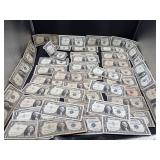 44 one dollar Silver certificates
