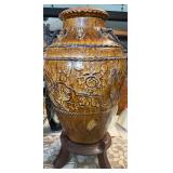 20' asian pottery vase with stand