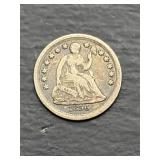 1856 US half dime coin