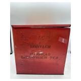 Vintage Red Tin gun powder tea container