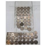 52 Kennedy half dollars
