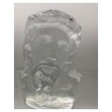 Vintage Viking Jesus glass bust