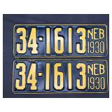 1930 Nebraska license plates
