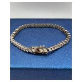 Sterling silver and rhinestone bracelet