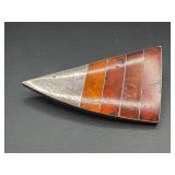 Vintage sterling silver & amber brooch