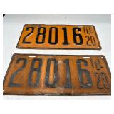 Vibrage 1920 Illinois license plates