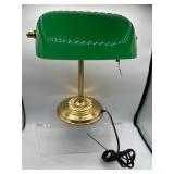 Vintage Bankers green shade lamp