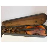 Antique conservatory violin and case