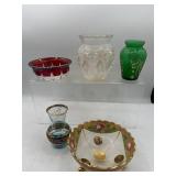Antique kings crown dish & more