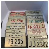 Vintage Illinois License Plates