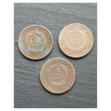 US two cent pieces