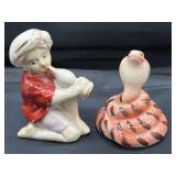 Vintage snake charmer S&P shakers