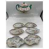 Vintage Japanese dishes & tea pot