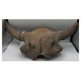 Fossil bison skull